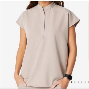 COPY - FIGS women's Slate Rafaela™ - Mandarin Collar Scrub Top - XL / Slate